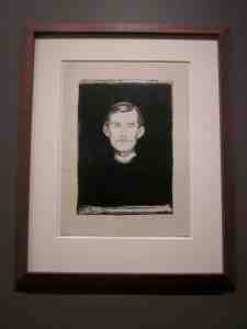 Self portait of Munch at age 31. 1895. Signed 1896.